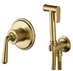 Гигиенический душ Wonzon&Woghand Steam WW-88849008-BG со смесителем, брашированное золото