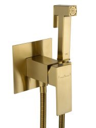 Гигиенический душ Wonzon&Woghand Cube WW-88829016-BG со смесителем, брашированное золото