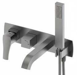 Встраиваемый смеситель для ванны Wonzon&Woghand Flex WW-88889072-BGM, темный графит