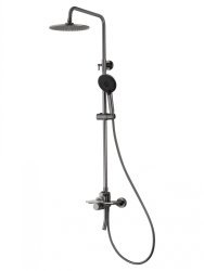 Душевая система Wonzon&Woghand Click WW-N3S962-BGG с изливом, темный графит