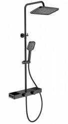 Душевая система Wonzon&Woghand Shelf WW-B3552-MB, черная матовая