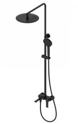 Душевая система Wonzon&Woghand Brilliant WW-88047079-MB с изливом, черная матовая