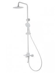 Душевая система Wonzon&Woghand Click WW-N3S962-MW с изливом, белая матовая