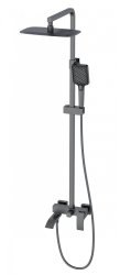 Душевая система Wonzon&Woghand Fit WW-88739009-BGM с изливом, темный графит