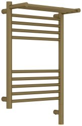 Полотенцесушитель электрический Сунержа Богема 3.1 с полкой 40x60, матовое золото