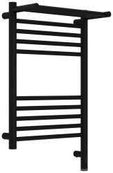 Полотенцесушитель электрический Сунержа Богема 3.1 с полкой 40x60, черный матовый