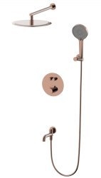 Встраиваемая душевая система Wonzon&Woghand Stick WW-88929010-RG, розовое золото