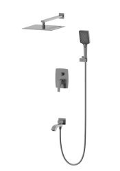 Встраиваемая душевая система Wonzon&Woghand Flex WW-88939072-BGM, темный графит