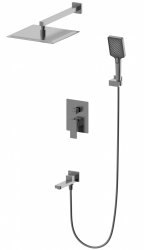 Встраиваемая душевая система Wonzon&Woghand Cube 2.0 WW-88939068-BGM, темный графит