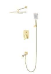 Встраиваемая душевая система Wonzon&Woghand Flex WW-88939072-BG, брашированное золото
