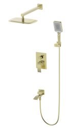 Встраиваемая душевая система Wonzon&Woghand Fit WW-88939009A- BG, брашированное золото