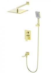 Встраиваемая душевая система Wonzon&Woghand Cube WW-88939016-BG, брашированное золото