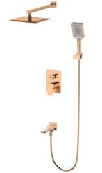Встраиваемая душевая система Wonzon&Woghand Diamond WW-88939011-BRG, брашированное розовое золото
