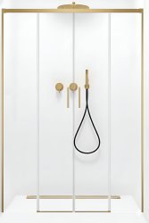 Душевая дверь Radaway Idea Brushed Gold DWD 140, профиль золото