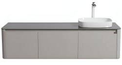 Тумба с раковиной Black & White Universe U915.1600R подвесная