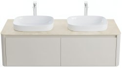 Тумба с раковиной Black & White Universe U916.1400-2 подвесная с двумя раковинами