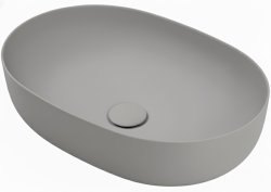 Накладная раковина Kerasan Nolita 534359 60x40, Grigio matt