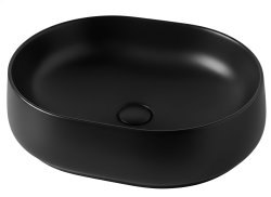 Накладная раковина Kerasan F10 460531 56x44, черная матовая