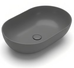 Накладная раковина Globo T-Edge B6O60.SK 60x41, серая матовая