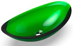 Накладная раковина Knife Charm Shape 70204090, зеленая