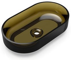 Накладная раковина Knife Charm Ellipse 70203030 55x32, желтая