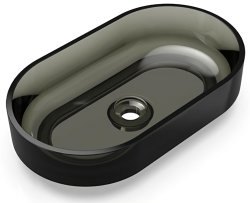 Накладная раковина Knife Charm Ellipse 70203020 55x32, серая