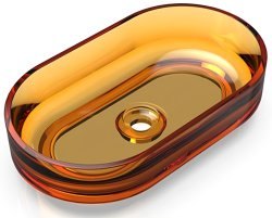 Накладная раковина Knife Charm Ellipse 70203050 55x32, желтая