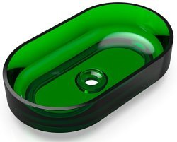 Накладная раковина Knife Charm Ellipse 70203080 55x32, зеленая