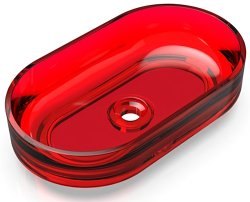 Накладная раковина Knife Charm Ellipse 70203040 55x32, красная