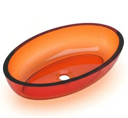 Накладная раковина Knife Charm Oval 70201070 55x37, оранжевая