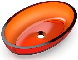 Накладная раковина Knife Charm Oval 70201070 55x37, оранжевая