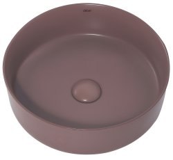 Накладная раковина Abber Bequem AC2108MC 36x36, коричневая матовая