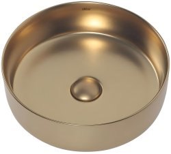 Накладная раковина Abber Bequem AC2108MMG 36x36, матовое золото