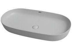 Накладная раковина Abber Bequem AC2110MLG 80x40, серая матовая