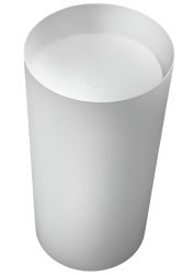 Напольная раковина Abber Stein AS2506-H 45x45 из искусственного камня, белая