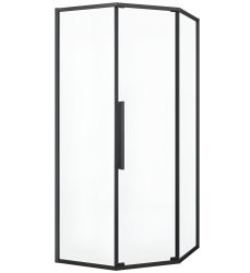 Душевой уголок Black&White S1150-9090GM 90x90, профиль оружейная сталь