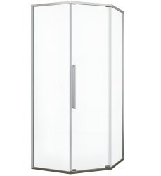Душевой уголок Black&White S1150-9090N 90x90, профиль брашированный никель