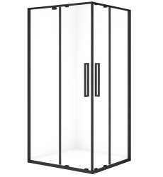 Душевой уголок Black&White Stellar Wind S872-1000 100x100, профиль черный