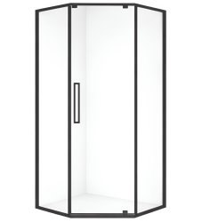 Душевой уголок Black&White Stellar Wind S875-1000 100x100, профиль черный