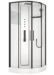 Душевая кабина Black & White G8051GM 90x90 с гидромассажем