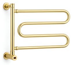 Полотенцесушитель электрический Margaroli Vento 510GDB 50x41, золото