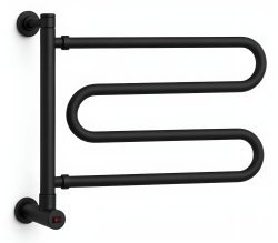 Полотенцесушитель электрический Margaroli Vento 510DBB 50x41, черный