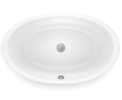 Стальная ванна Bette Eve Oval 6043-000PLUS 180x100 c шумоизоляцией, белая