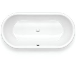 Стальная ванна Bette Lux Oval 3466-000PLUS 180x80 c шумоизоляцией, белая