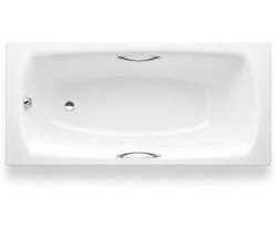 Стальная ванна Laufen Palladium 2.2510.3.600.040.1 180x80 c шумоизоляцией и ручками, белая