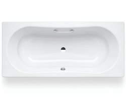Стальная ванна Laufen Thallium 2.2509.3.600.040.1 180x80 c ручками и шумоизоляцией, белая