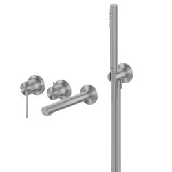 Встраиваемый смеситель для ванны Abber Emotion 316 AF8830BGG с лейкой, оружейная сталь брашированная