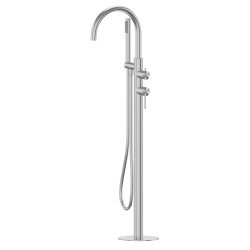 Напольный смеситель для ванны Abber Wasser Kreis 316 AF8115BST с лейкой, сталь брашированная