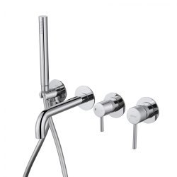 Встраиваемый смеситель для ванны Abber Wasser Kreis AF8130 с лейкой, хром