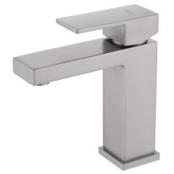 Смеситель для раковины Abber Daheim AF8210SP, сталь брашированная